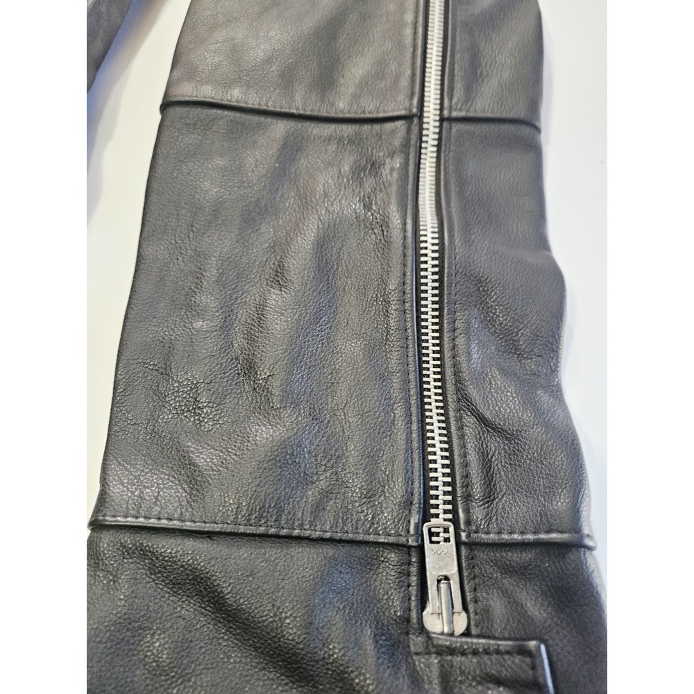 Vintage Harley Davidson Women's Black Leather Motorcycle Riding Chaps Size Small - Picture 3 of 13